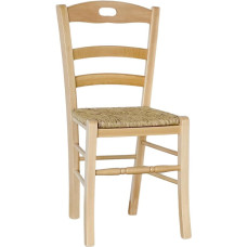 OKAFFAREFFATO MADDALONI Loris Dining Chair Natural Wood with Straw Seat