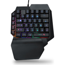 Lazmin112 One-Handed Gaming Keyboard, Gaming Keypad Numeric Keypad, RGB Backlit Ergonomic Keyboard with Wrist Rest, USB Plug and Play, for Computer/Laptop/Notebook/Mobile Phone/Tablet