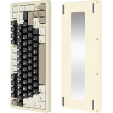 LexonElec x ATTACK SHARK X75 CNC Aluminium 75% Wireless Gaming Keyboard, Tri Mode BT/2.4G/Wired, Mechanical RGB Keyboard on Seal Mounted, 7000mAh Battery, Supports Win/Mac White