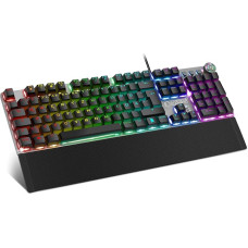 EMPIRE GAMING Stardust Gamer Keyboard - Opto-Mechanical Keys - RGB LED Backlight - Gamer Programming Software - Removable Palm Rest (QWERTZ, German)