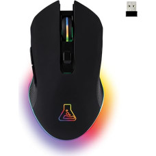 THE G-LAB Kult Helium USB Wired Gaming Mouse - Optical Sensor with 800 to 6400 DPI, 7-Colour LED Backlight, 6 Buttons - PC Mac Xbox One PS5 (Wireless)