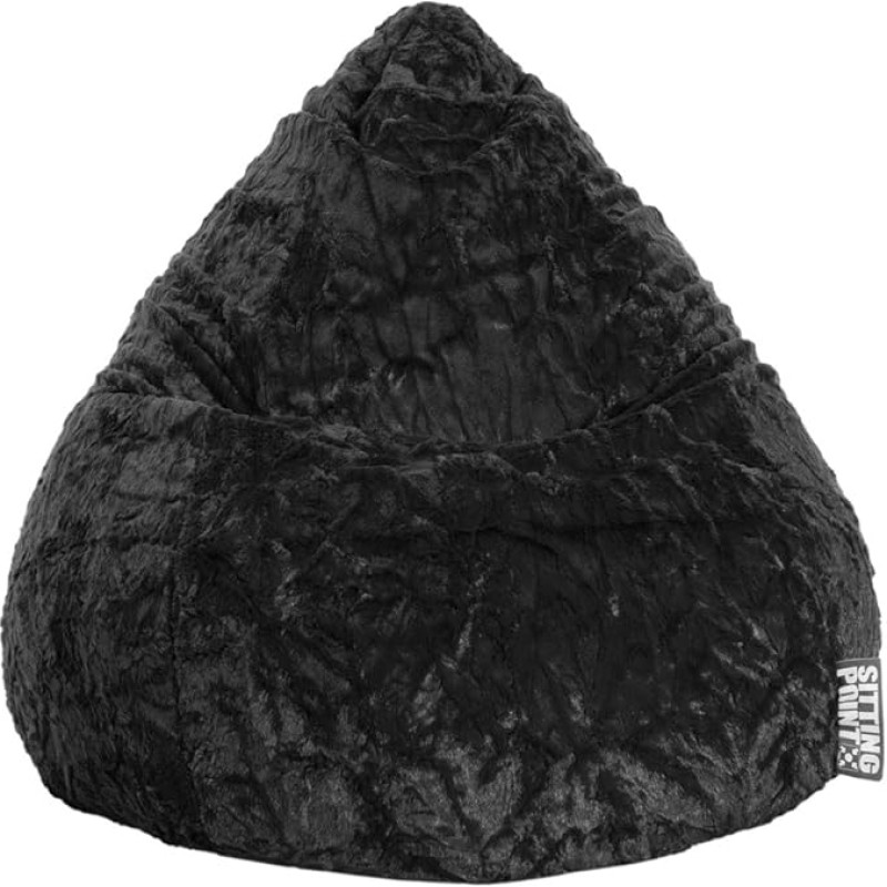 SITTING POINT only by MAGMA Fluffy XL Beanbag Approx. 220 Litres Black