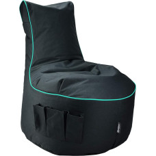 BuBiBag Maverick Gaming Bean Bag | Outlet | Side Pockets for Controller | Ergonomic Design | Entertainment Gamer Chair (Sapphire Turquoise)