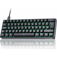 TMKB T61SE Gaming Mechanical Keyboard with German QWERTZ Layout, Red Switch, Black