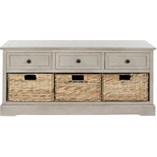 Safavieh Surrey Storage Bench, Wood, Vintage Grey