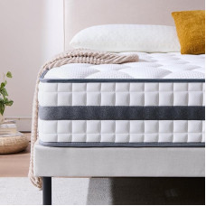 Twirest King Mattress Hybrid Memory Foam and Spring Zonal Support Decompression Medium Firm Soft Breathable Cloth Mattress in Box 150 x 200 x 22 cm