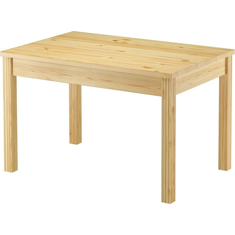 Dining Table 80 x 120 cm Solid Wood Legs Groove Vertical 90.70-51C