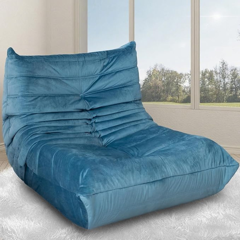 Bean Bag Chair for Adults - Cozy Lounge Sofa with High Density Comfort Foam, Ergonomic Lazy Couch for Living Room, Bedroom, Dorm and Office, Ultra Soft Bean Bag for Teens