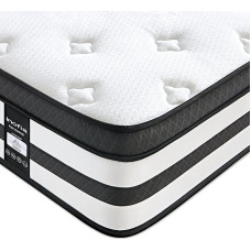 Inofia Sleep 135 x 190cm Double Memory Foam Spring Mattress 25cm Hybrid Luxury Collection Medium Firm 100 Nights Risk Free Sample
