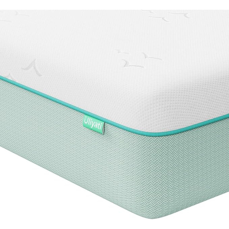 Uliyati Doppelmatratzen mit Gel und Bambuskohleschaum, Memory-Foam-Matratze, Doppelbett, kühler Schlaf und geruchshemmend, Größe M, 135 x 190 x 20 cm