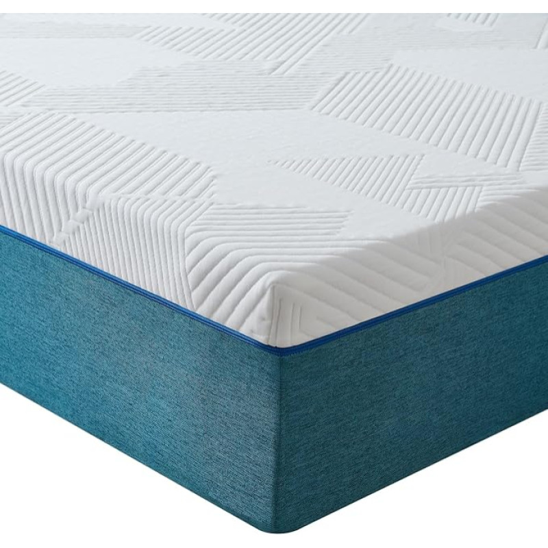 Hiimgo Double Mattress, Memory Foam Mattress, Breathable Mattress, Medium Firm, Perfect for Body Support, Durable for Double Bed (135 x 190 x 22 cm)