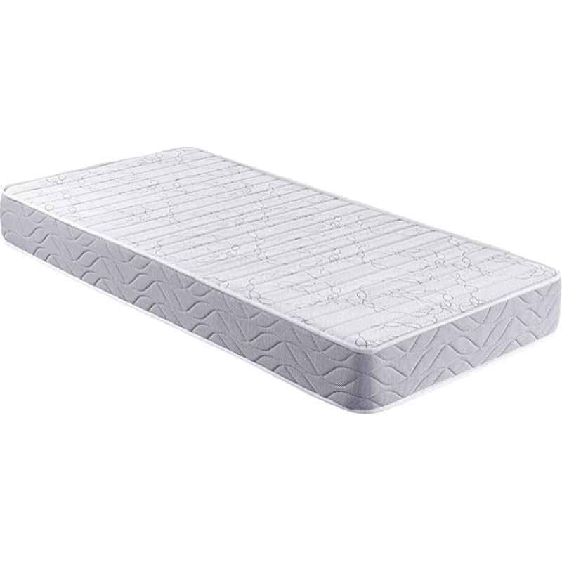 What The Sleep Techno Memory Foam Mattress 90 x 190 cm HR Foam Core Multilayer with Aloe Vera, Height 20 cm, High Strength and Adaptability, Breathable