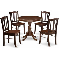 East West Furniture AMDL5-MAH-W Wood