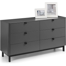 Julian Bowen Chloe 6 Drawer Chest of Drawers Storm Grey