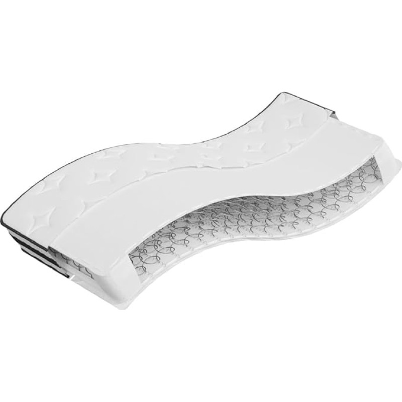 vidaXL Bonnell Spring Mattress, Spring Mattress, Breathable Skin-Friendly, Bed Mattress Hardness Medium, Fabric Mattress, 70 x 200 cm