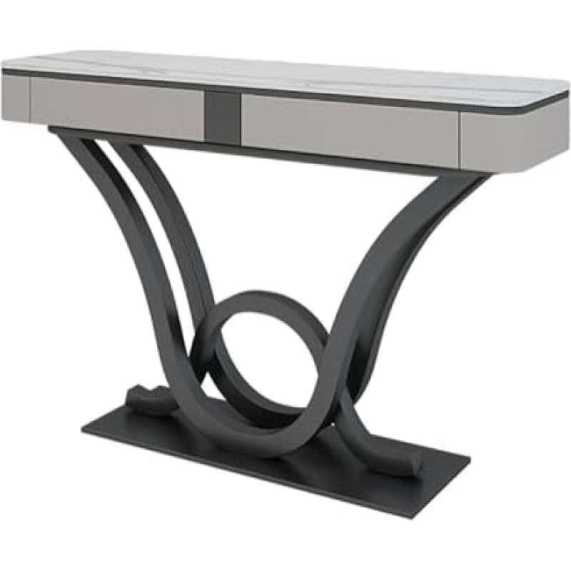 Konsolen-Sofatisch mit Schubladen, Eingangsbereich, Akzenttisch, modernes Metallrahmen-Design für Wohnzimmer, Flur, Foyer