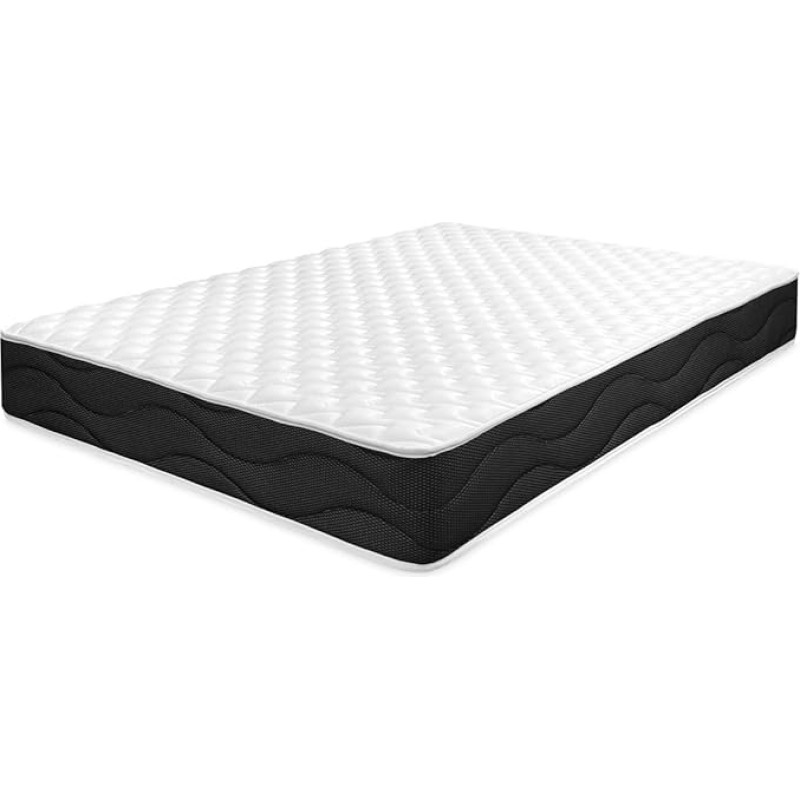 amuéblate online Venus Reversible Memory Foam Mattress (Winter Summer) - Medium to High Hardness, 25 cm Thickness, Anti-Dust Mite, Antibacterial and Hypoallergenic, 180 x 190 cm