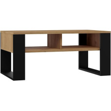 VBChome Coffee Table 90 x 58 x 50 cm Artisan Oak - Black Coffee Table Living Room Table Tea Table Side Table Sofa Table Modern Living Room Office Oak Artisan - Black