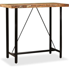 vidaXL Solid Reclaimed Wood Bar Table 120x60x107cm Kitchen Dining Furniture