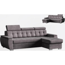 Robin Inspire Tosaro L-Shaped Corner Sofa Universal Left and Right with Sleep Function Bed Box Storage Space 240 x 165 x 87 cm Easy Clean Graphite