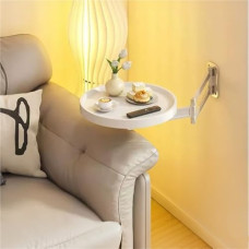 Klapptisch zur Wandmontage, kleines rundes Tablett, herunterklappbarer Wandschreibtisch – Nachttisch im ausklappbaren Design, ausziehbarer platzsparender Esstisch, schwebender Beistelltisch,