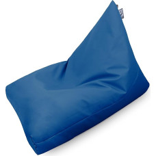 HAPPERS Pyramid Bean Bag XL Faux Leather Inner Blue
