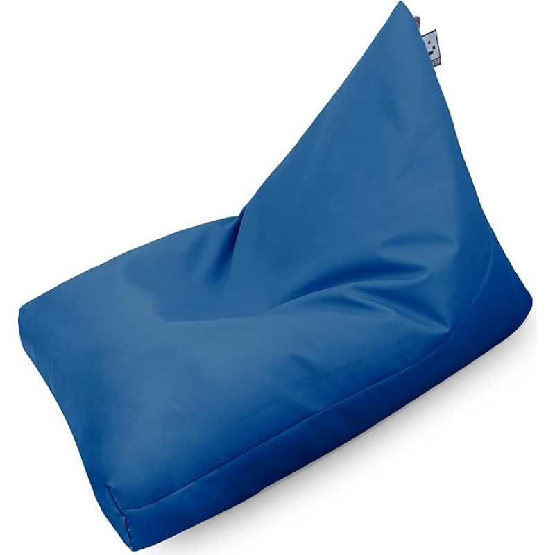 HAPPERS Pyramid Bean Bag XL Faux Leather Inner Blue