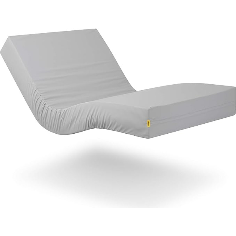 Ferlex - Curie Medium Hospital Mattress 15 cm | Adjustable | 3 cm Viscoelastic Foam | Waterproof and Breathable (80 x 200 cm)