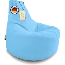 PATCH HOME Gamer Chair Bean Bag 2 Sizes 25 Colours XXL 80 cm Diameter 30 cm Seat Height 90 cm Light Blue