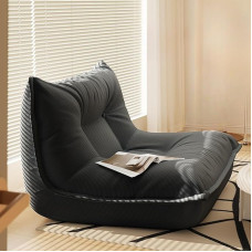 BYGSBKDP Lazy Floor Sofas & Couches, Corduroy Chair Cover, Premium Foam, No Assembly Required, Suitable for Adults and Children, Suitable for Living Room, Bedroom, Bean Bag Chair (Grey)