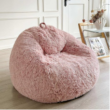 LIFEREVO Fluffy Faux Fur Bean Bag Cover (No Filling), Ultra Soft Stuffed Animal Storage, Bean Bag Cover for Kids and Adults, Premium Furry Bean Bag Cover for Organizing