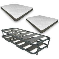 DUÉRMETE ONLINE Complete with 2 Visco Fresh Mattresses (Winter/Summer) + Reinforced Nest Bed, Alloy Steel, 90 x 190 cm