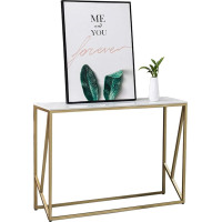 Golden Wrought Iron Console Table Marble Sofa Table for Living Room Decoration & Divider Coffee Table Console