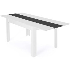 IDMarket - Georgia Extendable Rectangular Dining Table for 6-10 People White and Grey 140-220 x 90 cm