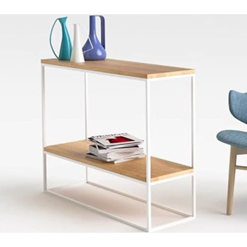 Console Sofa Table, Living Room Tables, Long Console Table Behind Couch, Modern Farmhouse Entrance Table Metal with Wooden Desk, Entrance Table, Coffee Tables for Living Room, Sc