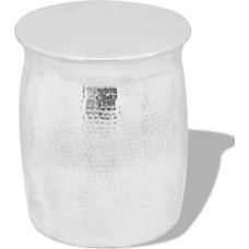 vidaXL Hammered Aluminium Stool Side Table Lamp Coffee Book Plant Stand End Bedside