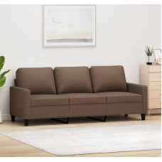 LAPOOH 359174 3-Seater Sofa Brown 180 cm Fabric, Sofas & Couches, Sofa Living Room, Sofa for Teenager's Room, Relaxing Sofa, Sofa for Bedroom, Upholstered Sofa