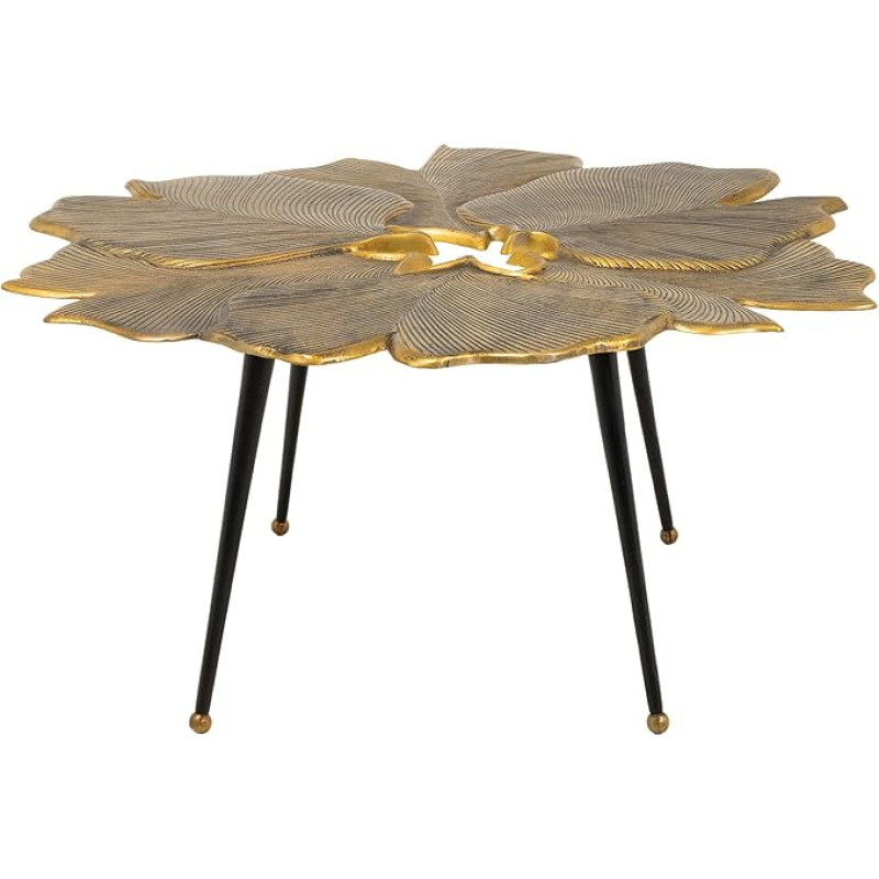 riess-ambiente.de Decorative Coffee Table Ginkgo 95 cm Gold Black Handmade Metal