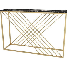 Axdwfd Kitchen Tables Golden Console Table, Simple Living Room Sofa Table, Balcony Storage Table, Home Decoration Set, 2 Colours Tablet Holder (Color : Black)