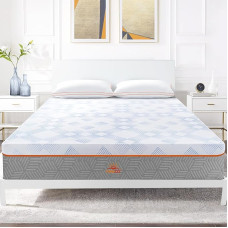 Maxzzz MAXZ-ES-MS011006 Memory Foam Mattress, Bamboo Charcoal Gel, White, 90 x 190 cm