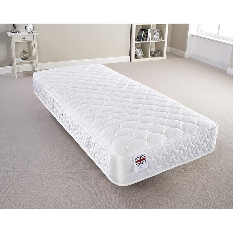 Bed Centre Luxury Quilted Comfort Bonnell Feather Foam Mattress 70cm Small Single