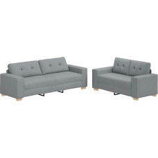 Vopese 2-teiliges Sofa-Set mit Kissen, hellgrauer Stoff Sofa Model3324710