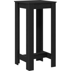 vidaXL Modern Black Oak Dining Table for 4 People | Stylish Wood Composite Surface, Compact Design, Indoor Only Easy Assembly, Modern Rectangular Shape, Small Wooden Furniture