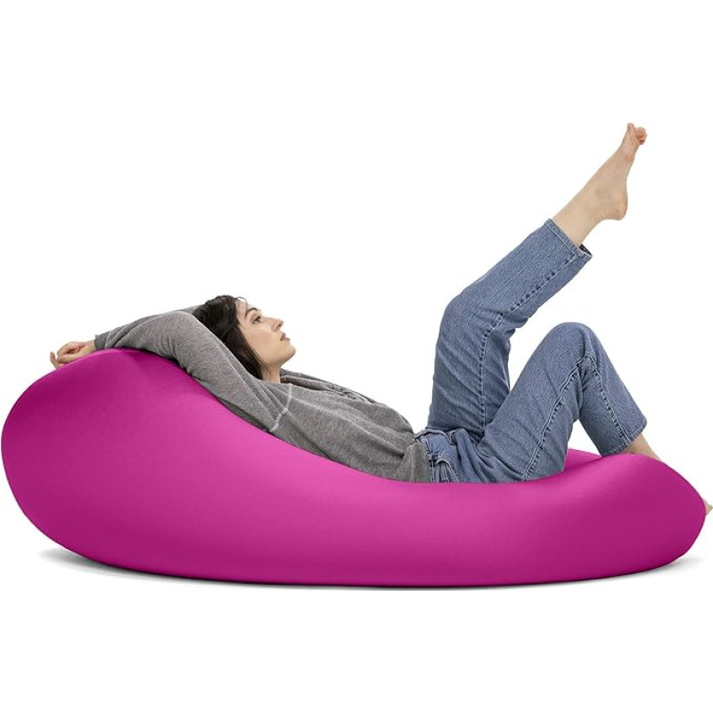 Jaxx Nimbus Spandex Sitzsack Stuhl für Erwachsene, Möbel für Rec, Familienzimmer und mehr, groß, Hot Pink