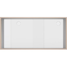 Sliding Door for Kallax Shelf, Acrylic Glass Doors, Glass Display Cabinet, Glass Door, Running Rail with Wooden Frame for Books, Decorative Collectibles (Glass Look)