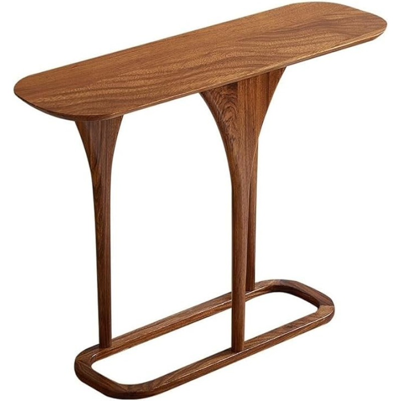 Entrance Table, 47 Inch Farmhouse Console Table with Geometric Base for the Living Room, Console Table with Storage