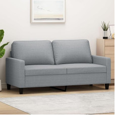 ZEYUAN 359163 2-Seater Sofa Light Grey 140 cm Fabric, Sofas & Couches, Sofa Living Room, Sofa for Teenager's Room, Relax Sofa, Sofa for Bedroom, Upholstered Sofa