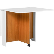 HOMCOM Folding Table, Dining Room Table, Portable Table / Desk, Side Table with / without Wheels, Wood, 4 Models