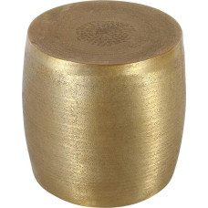 Casa Moro Ayoub Oriental Side Table Gold Diameter 38 cm Hammered Aluminium Hammered Modern Round Sofa Table A Boho Chic Coffee Table Elegant Home Decoration TSV5010