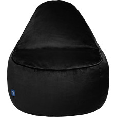 Loft 25 Relaxing Bean Bag for Adults Indoor Living Room Super Soft Velvet Bean Bag Durable and Comfortable Ergonomic Design Lightweight Lounger (Black, Velvet)